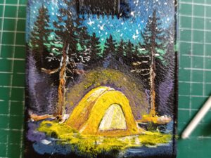 Ръчно рисувано портмоне /по поръчка "Mountaineer"