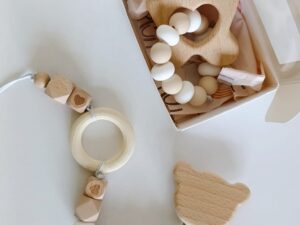 Комплект клипс за залъгалка и гризалка "Мече 2"