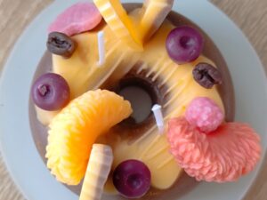 Ароматна соева свещ с два фитила с аромат на шоколад и мандарина "Шоко с мандарина"