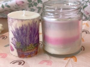 Комплект свещи с аромат на лавандула