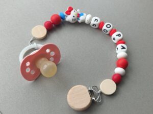 Персонализиран бебешки клипс "Hello Kitty" BPA Free
